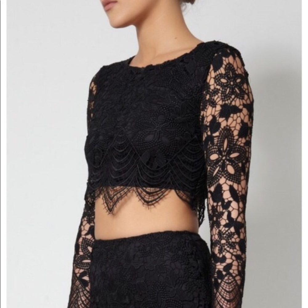 Airlie Black Lace Crop top